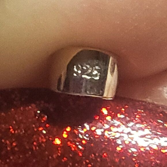 Bi-color Amethyst Crystal Heart Sterling Silver Pendant - Picture 7 of 7